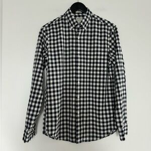 J. Crew Slim Fit Navy Gingham Button Down Shirt